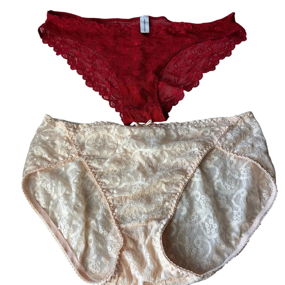 Maidenform Intimissimi Panty Bundle Womens Large Floral Lace Romantic Date Night